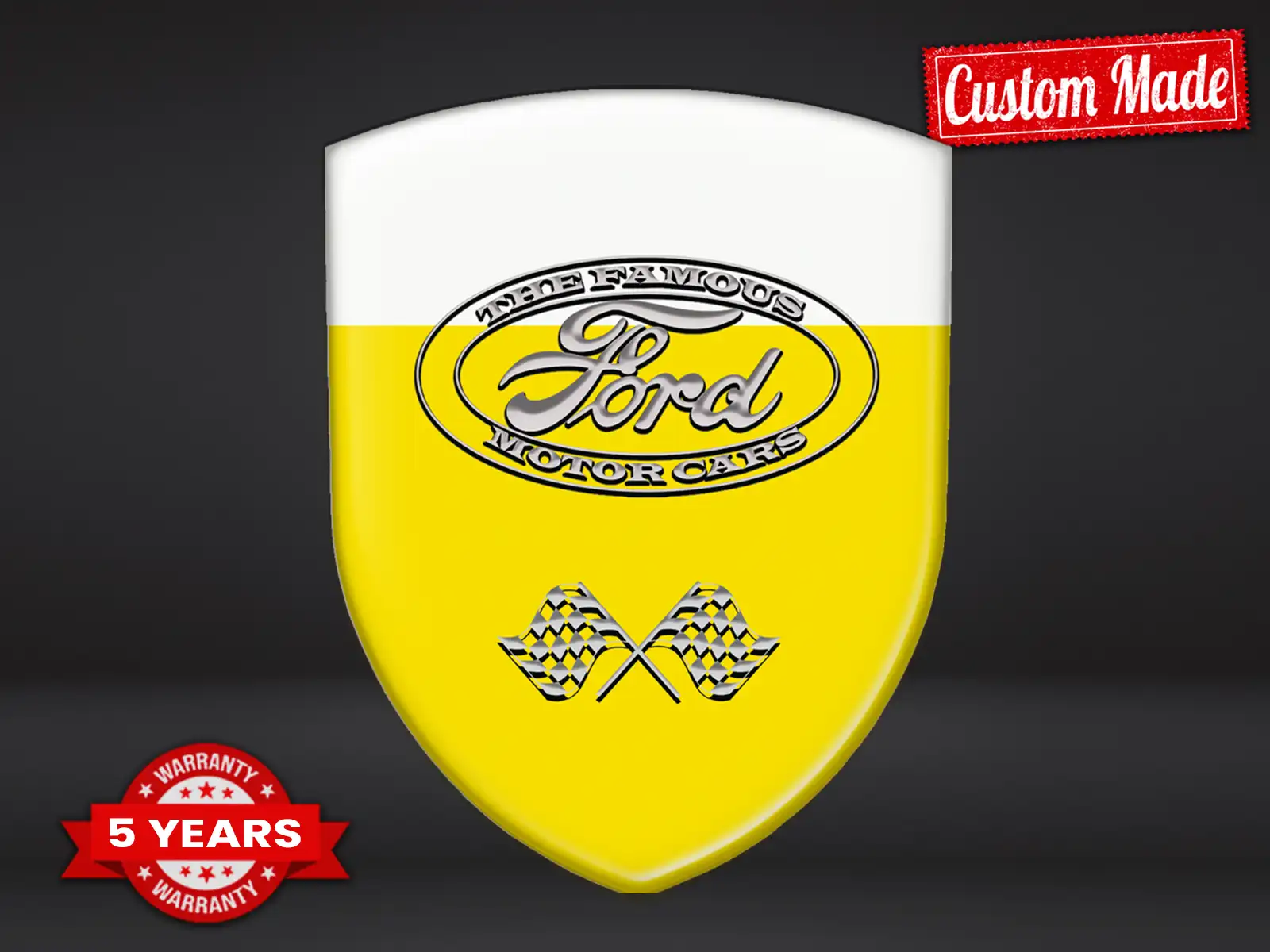 Ford Custom Domes Sticker Premium Qualität Glänzende Labels